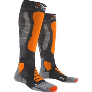 X-Socks - Toerskikleding - Ski Touring V4.0 Anthracite/Orange voor Heren - Maat 42-44 - Grijs