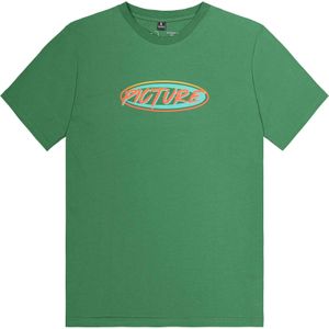 Picture Organic Clothing - T-shirts - Basement Neon Tee Verdant Green voor Heren van Katoen - Maat XL - Groen
