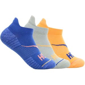 Hoka - Trail / Running kleding - No-Show Run 3-Pack Socks Sherbet/Limestone/Dazzing Blue voor Heren - Maat XL - Blauw