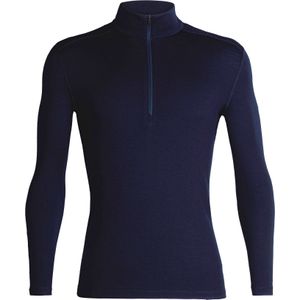 Icebreaker - Thermokleding - M Merino 260 Tech LS Half Zip Midnight Navy voor Heren van Wol - Maat M - Marine blauw