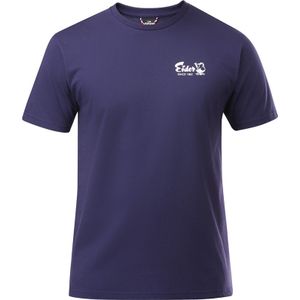 Eider - T-shirts - Vintage Chest Logo Cotton Tee Navy voor Heren van Katoen - Maat XL - Marine blauw