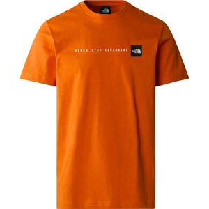 The North Face - T-shirts - M S/S Never Stop Exploring Tee Desert Rust voor Heren van Katoen - Maat M - Oranje