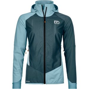 Ortovox - Dames toerskikleding - Col Becchei Jacket W Glacier Grey voor Dames van Wol - Maat M - Grijs