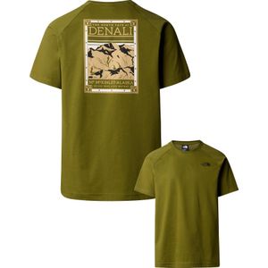 The North Face - T-shirts - M S/S North Faces Tee Forest Olive voor Heren - Maat XXL - Kaki