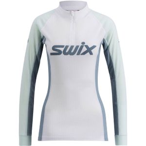 Swix - Dames thermokleding - Swix Racex Classic Half Zip Women Bright White/Glacier voor Dames - Maat M - Wit