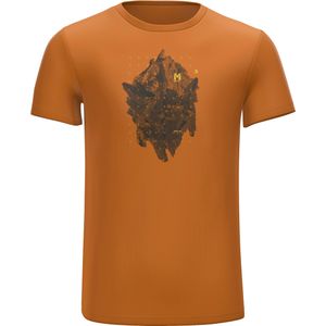 Millet - Wandel- en bergsportkleding - Trekker Tee-Shirt SS M Maracuja voor Heren - Maat XL - Oranje
