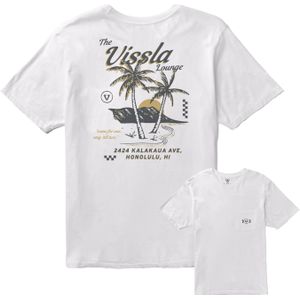 Vissla - T-shirts - Vissla Lounge Premium Pkt Tee White voor Heren van Katoen - Maat M - Wit