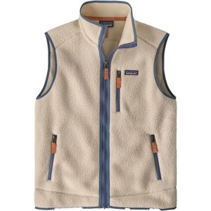 Patagonia - Sweatshirts en fleeces - M's Retro Pile Vest Dark Natural W/Utility Blue voor Heren - Maat M - Beige