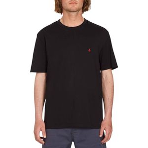 Volcom - T-shirts - Stone Blanks BSC SST Black voor Heren van Katoen - Maat S - Zwart
