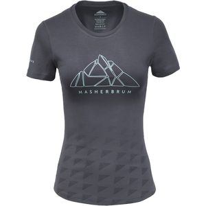 Masherbrum - Dames wandel- en bergkleding - T-Shirt W Proclimb2 MC Gris Basalt voor Dames - Maat M - Grijs