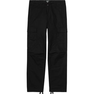 Carhartt - Broeken - Regular Cargo Pant Black Rinsed voor Heren van Katoen - Maat 34 - Zwart