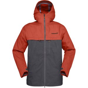 Norrona - Wandel- en bergsportkleding - Svalbard Cotton Jacket M Rooibos Tea/Slate Grey voor Heren van Katoen - Maat M - Grijs