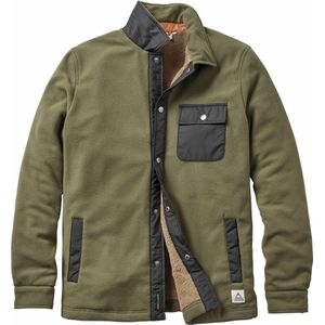 Passenger - Sweatshirts en fleeces - Firelight Sherpa Lined Overshirt Khaki voor Heren - Maat M - Kaki