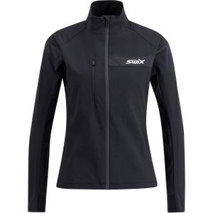 Swix - Langlaufkleding - Swix Focus Jacket Women Black/Black voor Dames van Softshell - Maat L - Zwart