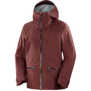 Salomon - Ski jassen - Absolute 3L Jkt M Rum Raisin voor Heren - Maat S - Bordeauxrood