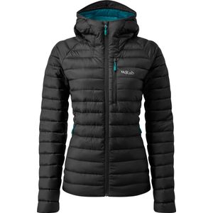 Rab - Dames toerskikleding - Microlight Alpine Jacket W Black voor Dames - Maat 12 UK - Zwart