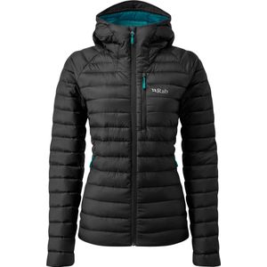 Rab - Dames wandel- en bergkleding - Microlight Alpine Jacket W Black voor Dames - Maat 10 UK - Zwart