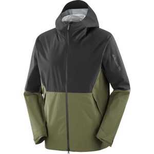 Salomon - Outerpath 2.5L Jacket M Deep Black/Grape Leaf voor Heren - Maat L - Groen