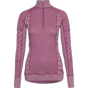 Kari Traa - Dames thermokleding - Smekker Half Zip Plum voor Dames van Wol - Maat M - Paars