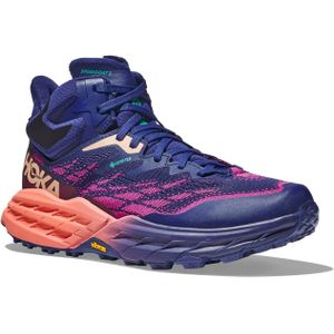 Hoka - Heren wandelschoenen - Speedgoat 5 Mid Gtx W Bellwether Blue/Camelia voor Dames - Maat 6,5 US - Blauw