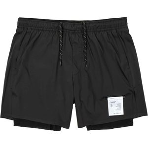 Satisfy - Trail / Running kleding - TechSilk 5"" Shorts Black voor Heren - Maat M - Zwart
