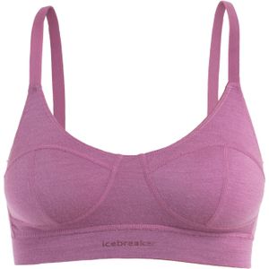 Icebreaker - Dames wandel- en bergkleding - W Merino Queens Clasp Bra Deco voor Dames van Wol - Maat S - Paars