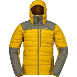 Norrona - Falketind Down750 Zip Hood M Golden Palm voor Heren - Maat L - Geel
