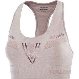 Salomon - Dames wandel- en bergkleding - Elevate Move'On Bra W Etherea/Heather voor Dames - Maat M - Beige