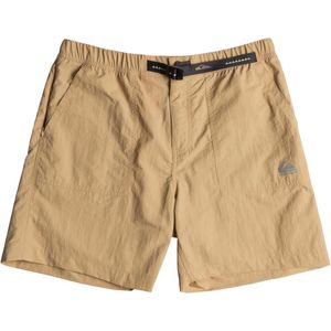 Quiksilver - Korte broeken - Run Ashore Khaki voor Heren van Nylon - Maat M - Beige