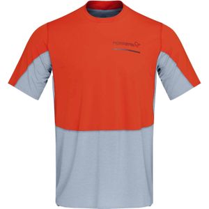 Norrona - Trail / Running kleding - Senja Equaliser Lightweight T-Shirt M'S Arednalin voor Heren van Gerecycled Polyester - Maat S - Oranje
