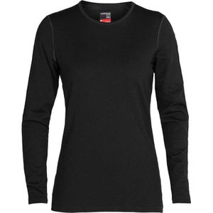 Icebreaker - Dames thermokleding - W Merino 260 Tech LS Crewe Black voor Dames - Maat L - Zwart