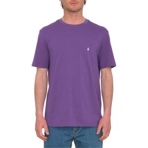 Volcom - T-shirts - Stone Blanks BSC Deep Purple voor Heren van Katoen - Maat M - Paars