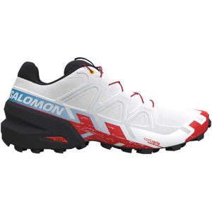 Salomon - Trailschoenen - Speedcross 6 W White/Black/Fiery Red voor Dames - Maat 7 UK - Wit