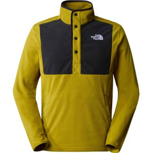 The North Face - Sweatshirts en fleeces - M Homesafe Snap Neck Fleece Pullover Sulphur Moss/TNF Black voor Heren - Maat L - Kaki