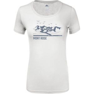 Masherbrum - Dames wandel- en bergkleding - T-Shirt UltrasoftÂ² Mont Rose F Blanc voor Dames - Maat M - Wit