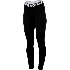 Mons Royale - Dames thermokleding - Cascade W Legging Black voor Dames van Wol - Maat M - Zwart