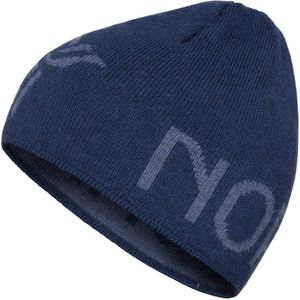 Norrøna - /29 mid merinoUll logo Beanie - Indigo Night Melange - Muts