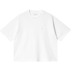 Carhartt - Dames t-shirts - W' S/S Chester T-Shirt White voor Dames van Katoen - Maat XS - Wit