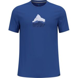 Odlo - Wandel- en bergsportkleding - F-Dry Mountain T-Shirt Crew Neck SS Limoges voor Heren - Maat M - Blauw