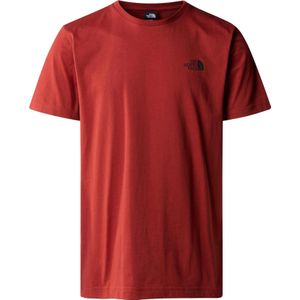 The North Face - T-shirts - M S/S Simple Dome Tee Iron Red voor Heren van Katoen - Maat S - Rood