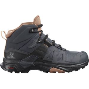 Salomon - Dames wandelschoenen - X Ultra 4 Mid Gtx W Ebony/Mocha Mousse voor Dames - Maat 4 UK - Grijs