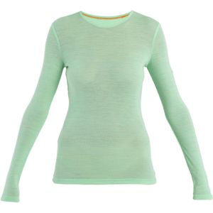 Icebreaker - Dames thermokleding - W Merino 175 Everyday LS Crewe Glass voor Dames van Wol - Maat XS - Groen