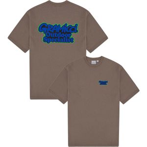 Gramicci - T-shirts - Outdoor Specialist Tee Coyote voor Heren van Katoen - Maat M - Bruin