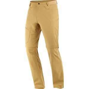 Salomon - Wandel- en bergsportkleding - Wayfarer Zip Off Pants M Apple Cinnamon voor Heren van Softshell - Maat 40 FR - Beige