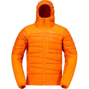 Norrona - Falketind Down750 Zip Hood M Gold Flame voor Heren - Maat L - Oranje