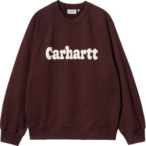 Carhartt - Sweatshirts en fleeces - Bubbles Sweat Amarone / Wax voor Heren van Katoen - Maat L - Bordeauxrood