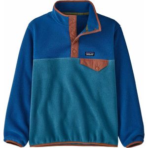 Patagonia - Kinder fleeces / donsjassen - K's LW Synch Snap-T P/O Wavy Blue voor Unisex - Kindermaat S - Blauw