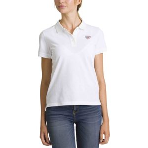 Rossignol - Dames t-shirts - W Logo Polo White voor Dames van Katoen - Maat XS - Wit
