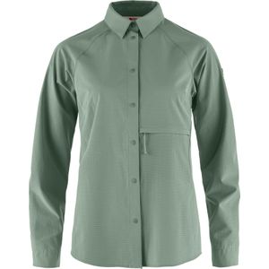 Fjall Raven - Dames wandel- en bergkleding - Abisko Trekking Shirt W Patina Green voor Dames - Maat M - Groen