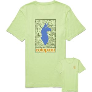 Cotopaxi - T-shirts - Llama Map Organic T-Shirt Lime voor Heren van Gerecycled Polyester - Maat M - Groen